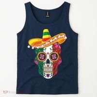 Cinco De Mayo Shirts Sugar Mexican Skull Cinco De Mayo Tank Top thumb 2