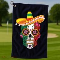 Cinco De Mayo Shirts Sugar Mexican Skull Cinco De Mayo Golf Towel thumb 1