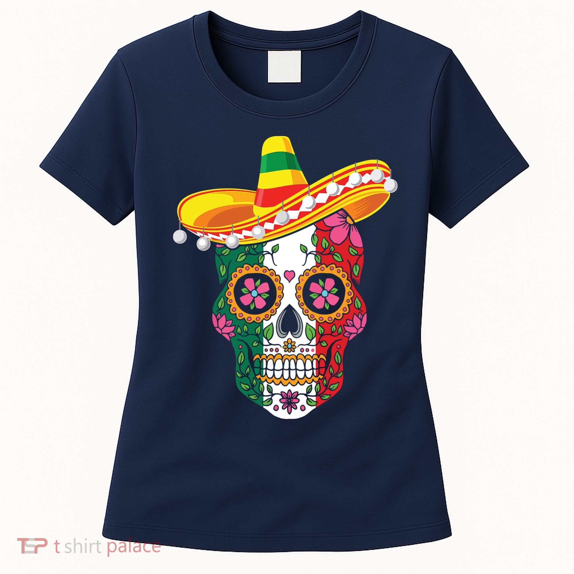 Cinco De Mayo Shirts Sugar Mexican Skull Cinco De Mayo Women's T-Shirt