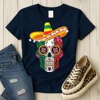Cinco De Mayo Shirts Sugar Mexican Skull Cinco De Mayo Women's T-Shirt thumb 3