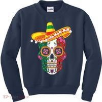 Cinco De Mayo Shirts Sugar Mexican Skull Cinco De Mayo Kids Sweatshirt thumb 0