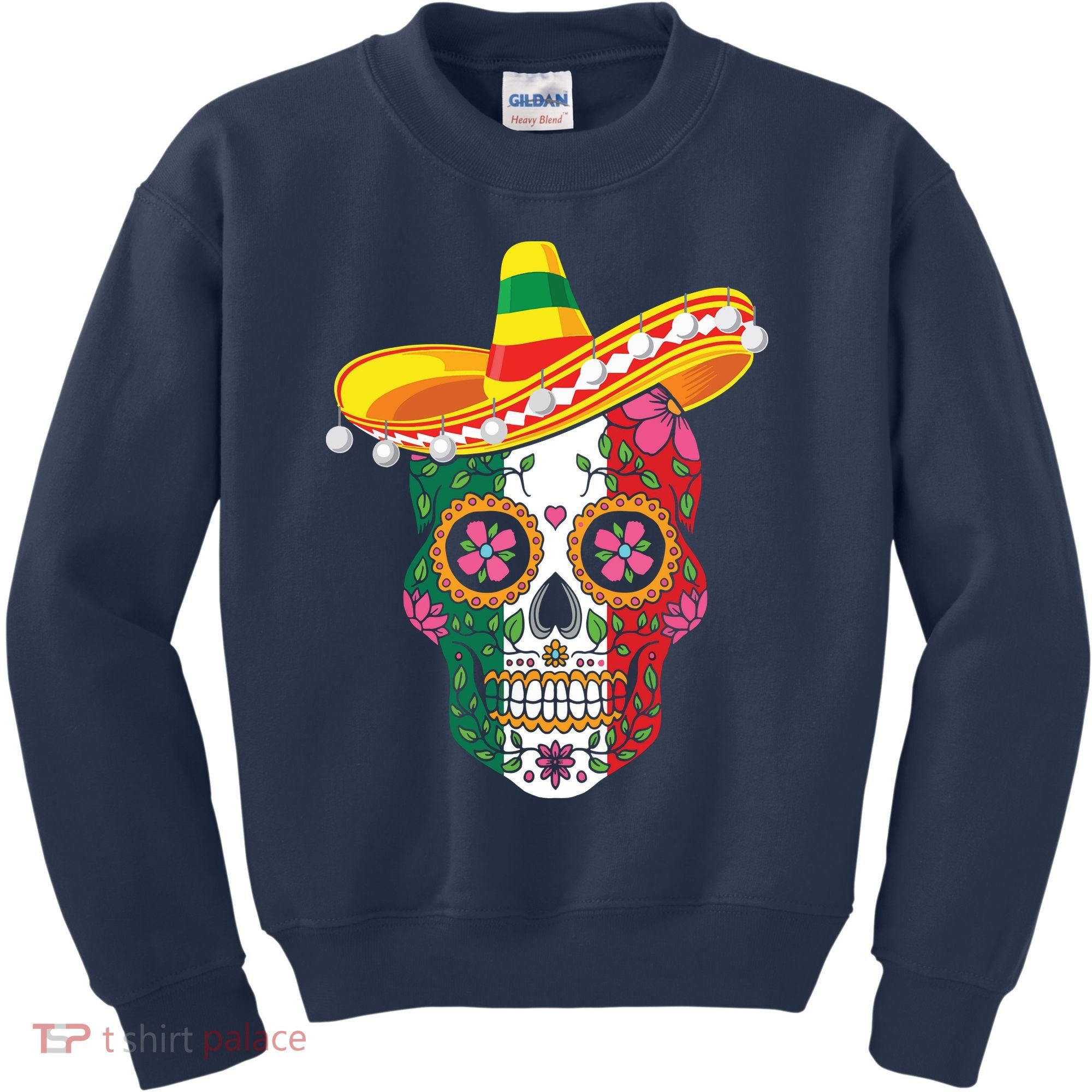 Cinco De Mayo Shirts Sugar Mexican Skull Cinco De Mayo Kids Sweatshirt