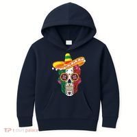Cinco De Mayo Shirts Sugar Mexican Skull Cinco De Mayo Kids Hoodie thumb 0