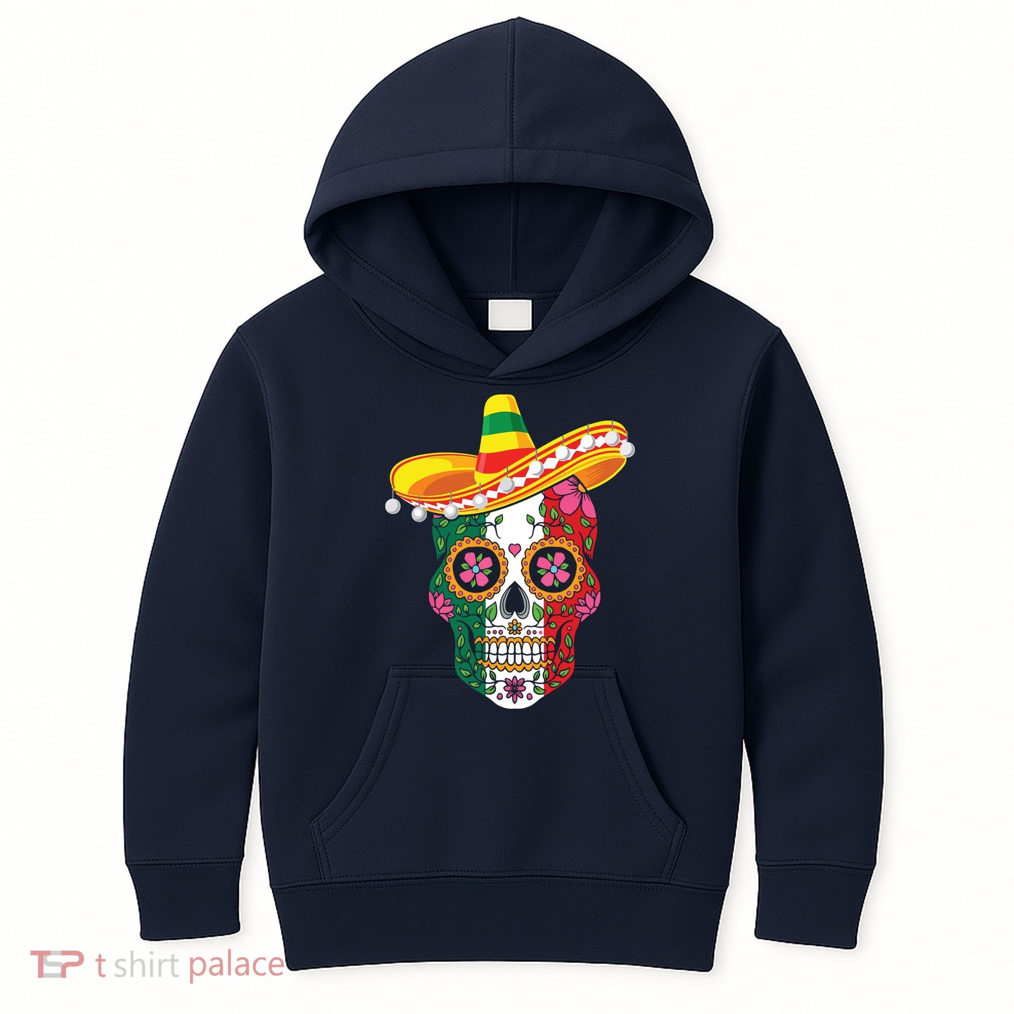 Cinco De Mayo Shirts Sugar Mexican Skull Cinco De Mayo Kids Hoodie