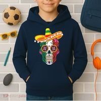Cinco De Mayo Shirts Sugar Mexican Skull Cinco De Mayo Kids Hoodie thumb 2