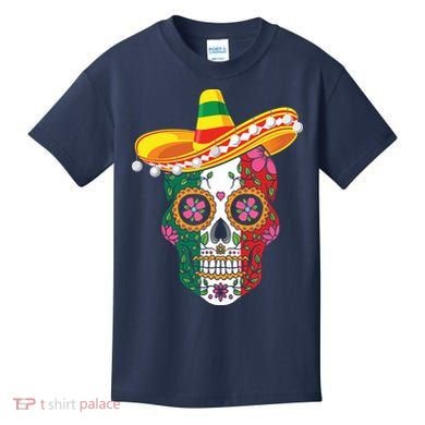 Cinco De Mayo Shirts Sugar Mexican Skull Cinco De Mayo Kids T-Shirt