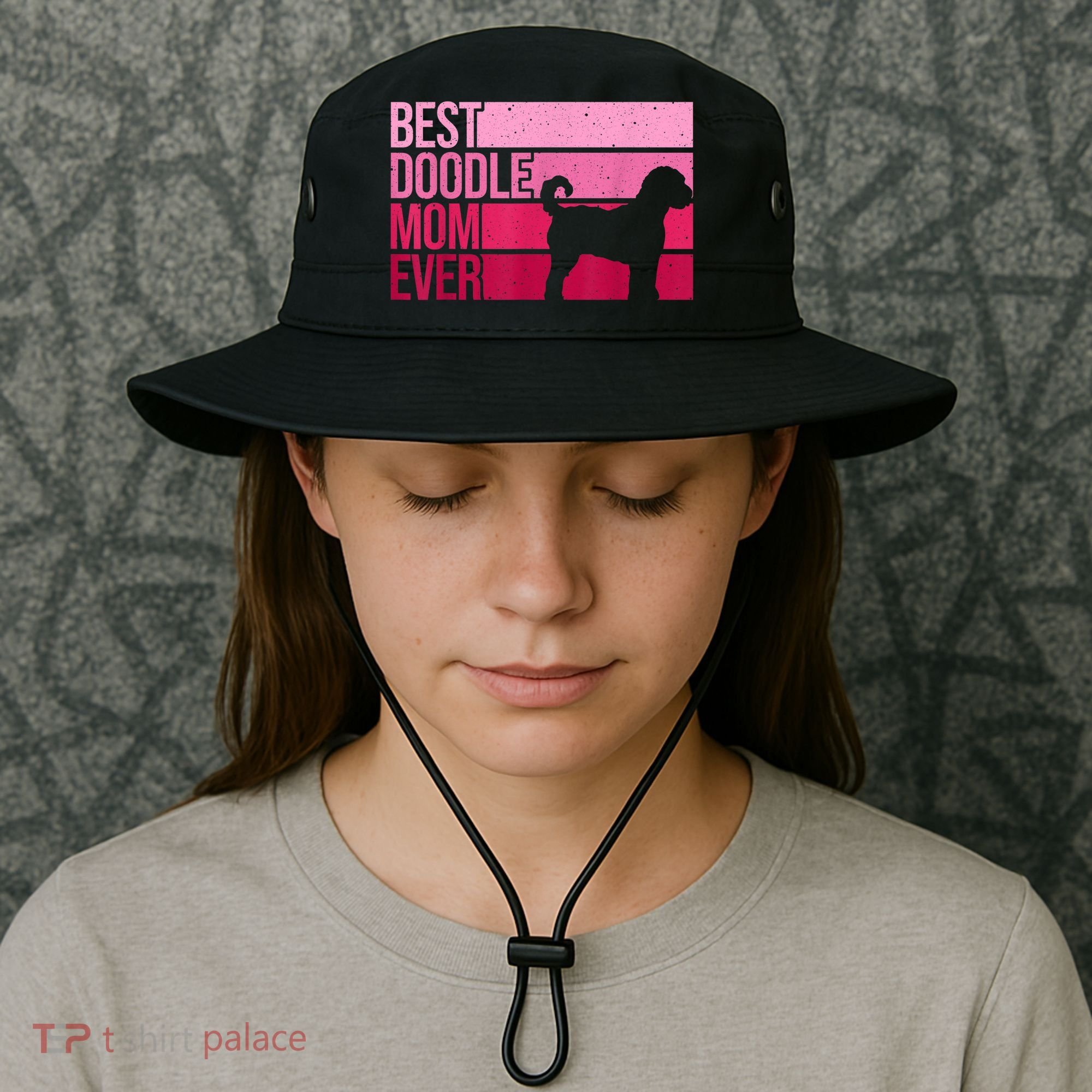 Cool Doodle Mom Art Women Aussiedoodle Goldendoodle Dog Bucket Hat