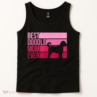 Cool Doodle Mom Art Women Aussiedoodle Goldendoodle Dog Tank Top thumb 2