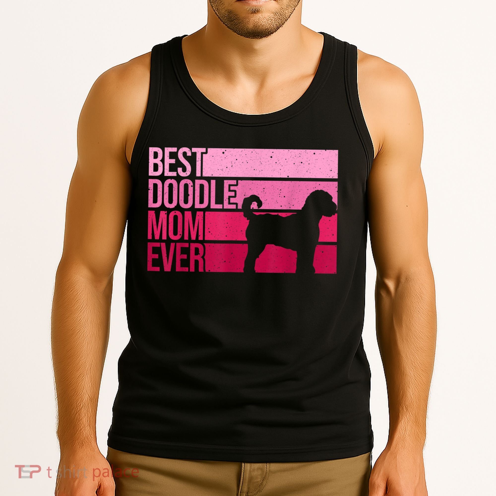 Cool Doodle Mom Art Women Aussiedoodle Goldendoodle Dog Tank Top
