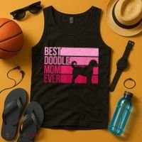 Cool Doodle Mom Art Women Aussiedoodle Goldendoodle Dog Tank Top thumb 4