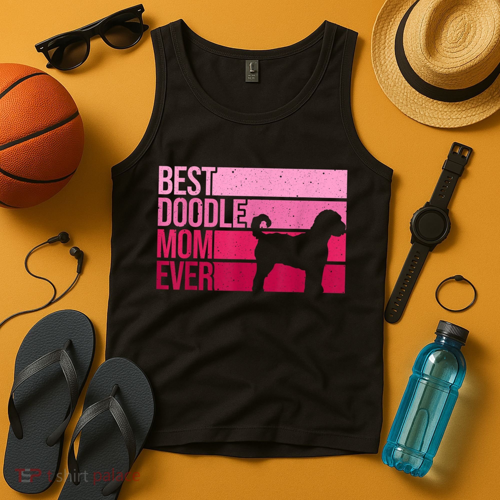 Cool Doodle Mom Art Women Aussiedoodle Goldendoodle Dog Tank Top