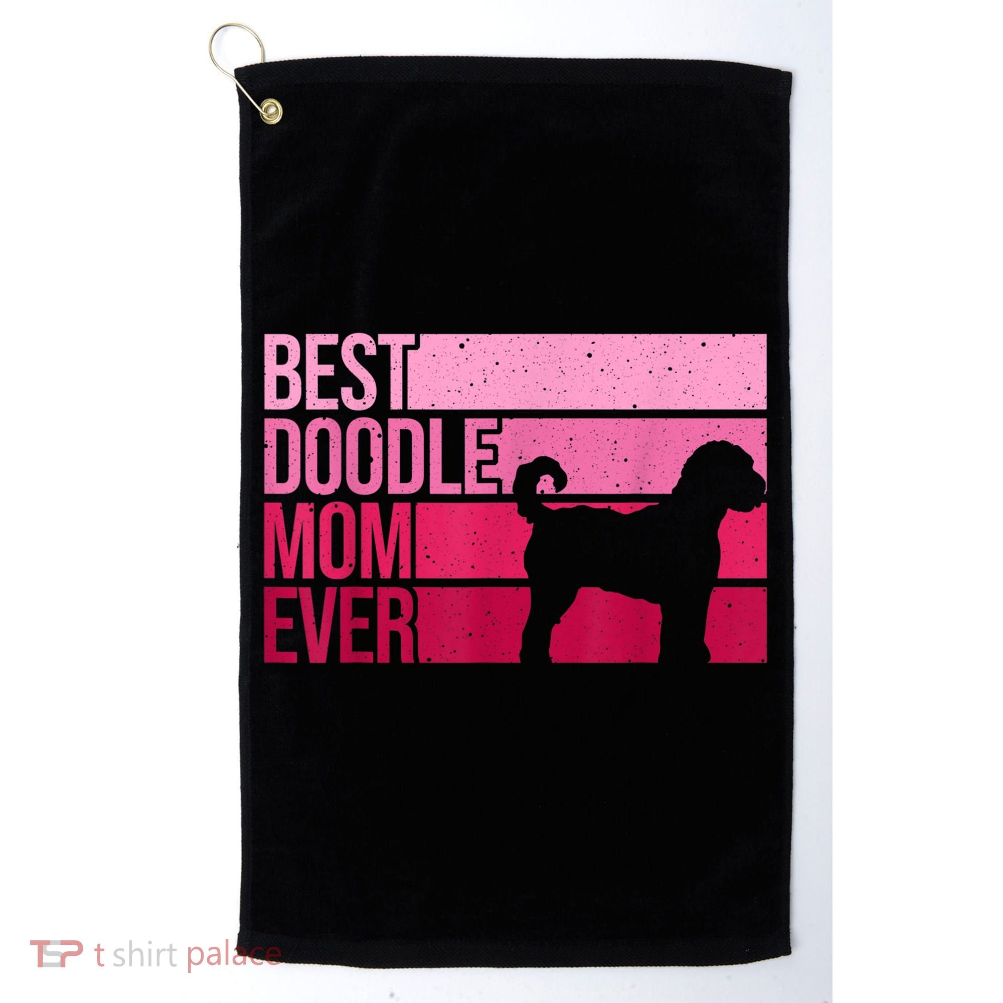 Cool Doodle Mom Art Women Aussiedoodle Goldendoodle Dog Golf Towel