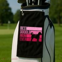 Cool Doodle Mom Art Women Aussiedoodle Goldendoodle Dog Golf Towel thumb 2