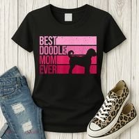 Cool Doodle Mom Art Women Aussiedoodle Goldendoodle Dog Women's T-Shirt thumb 3