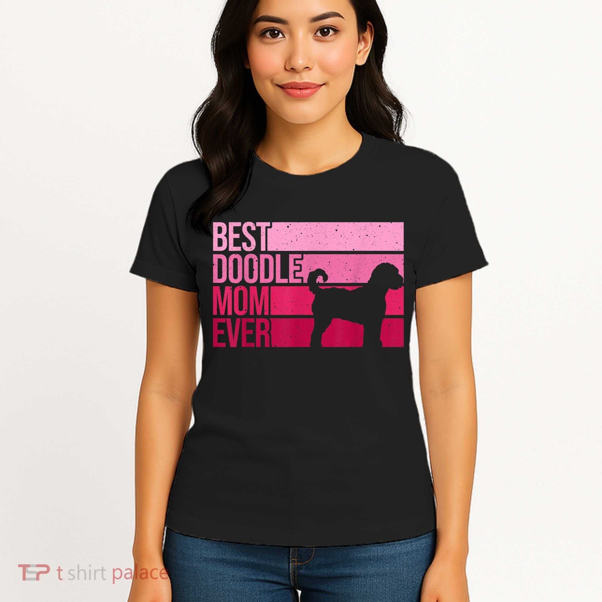 Cool Doodle Mom Art Women Aussiedoodle Goldendoodle Dog Women's T-Shirt