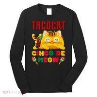 Cinco De Meow Taco Cat Mexican Long Sleeve Shirt thumb 0