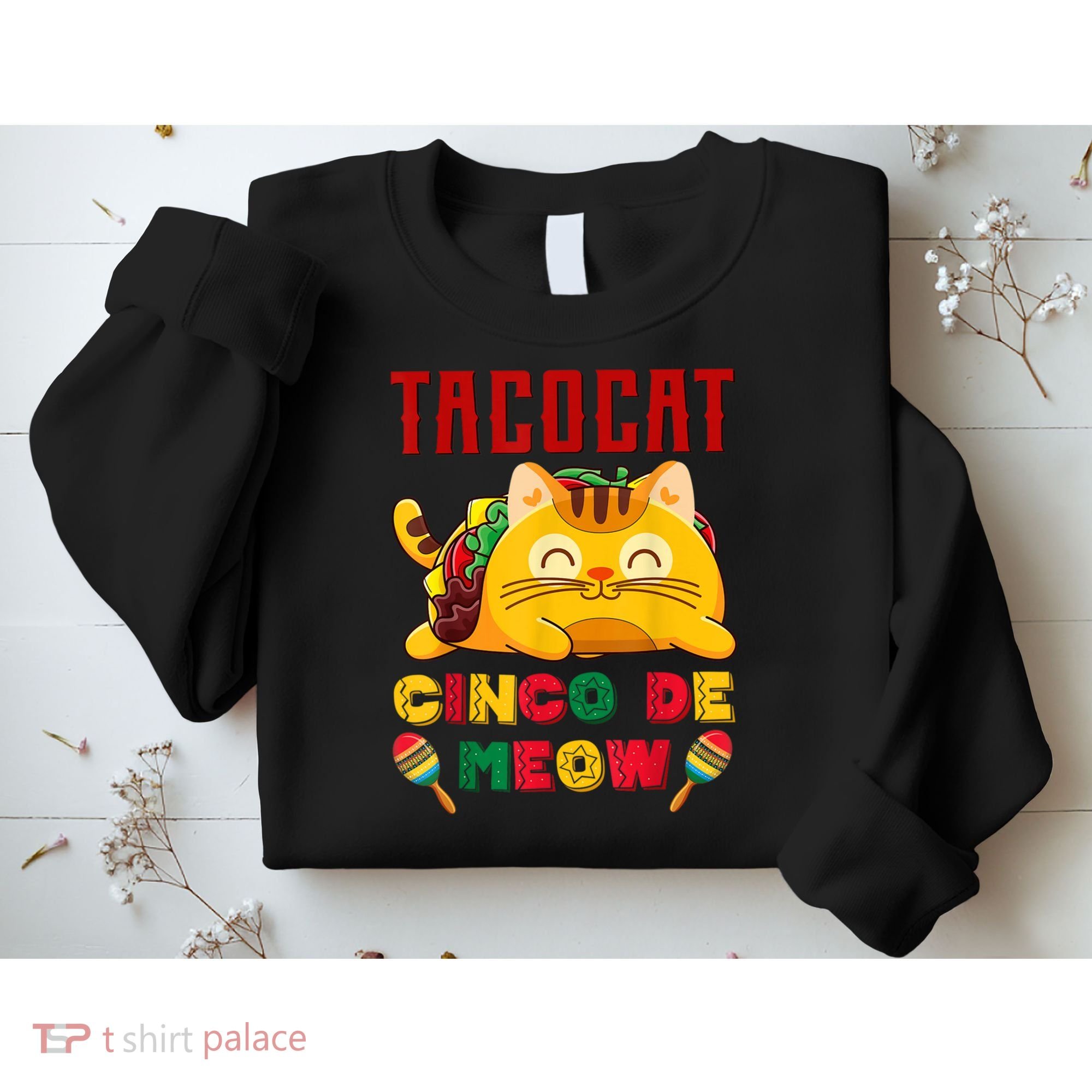 Cinco De Meow Taco Cat Mexican Sweatshirt