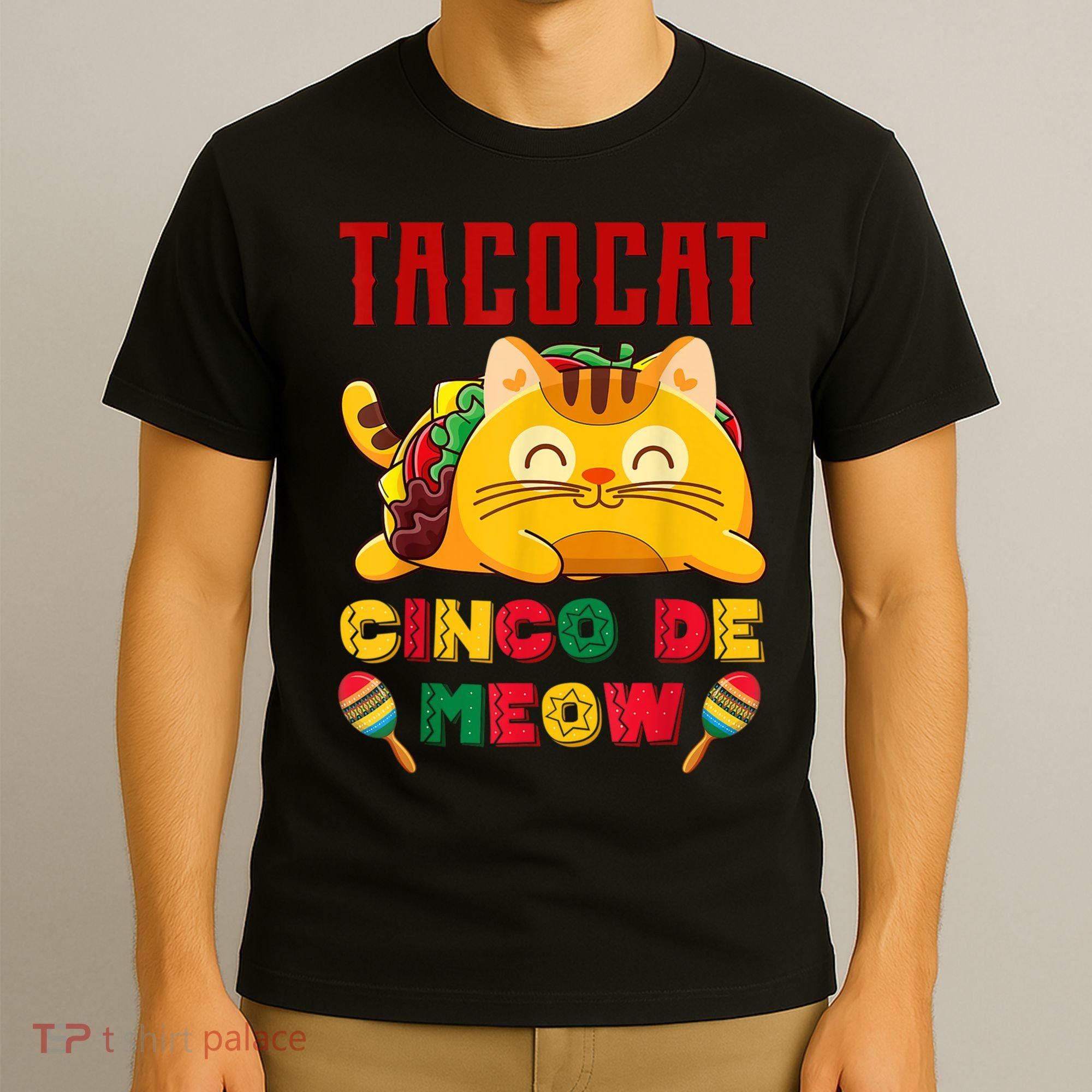 Cinco De Meow Taco Cat Mexican T-Shirt