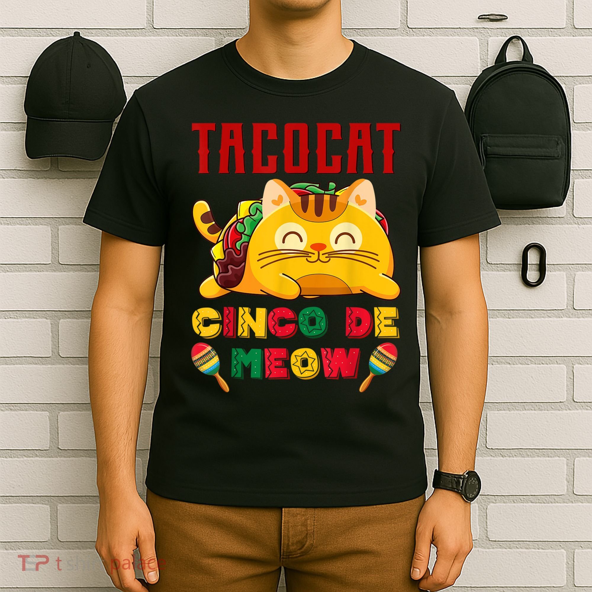 Cinco De Meow Taco Cat Mexican T-Shirt