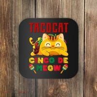 Cinco De Meow Taco Cat Mexican Coaster thumb 0