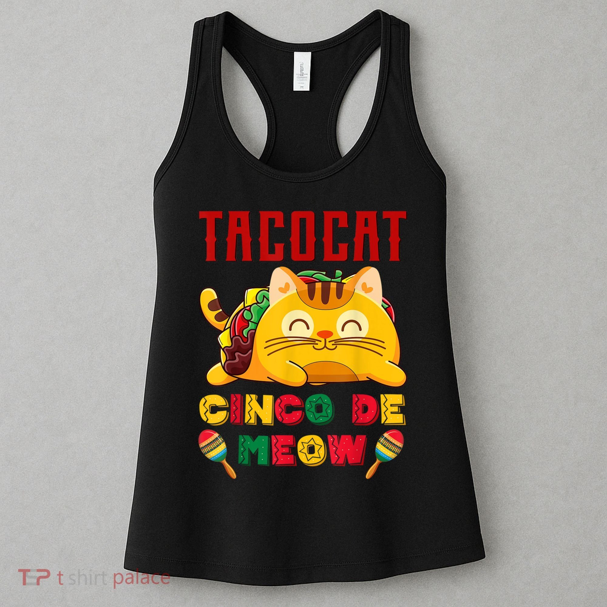 Cinco De Meow Taco Cat Mexican Women's Tank Top