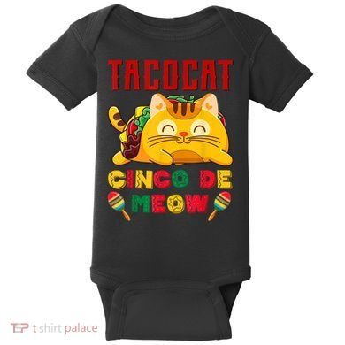 Cinco De Meow Taco Cat Mexican Baby Bodysuit