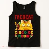 Cinco De Meow Taco Cat Mexican Tank Top thumb 2