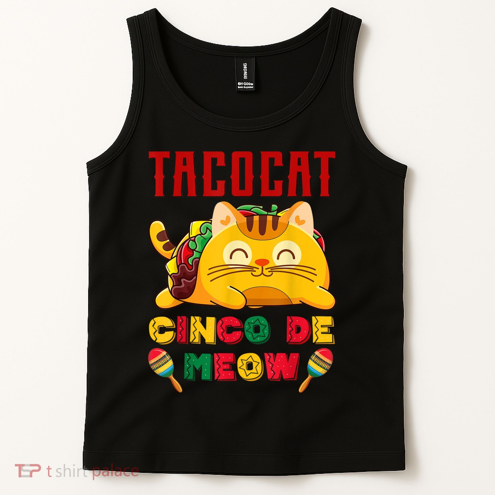 Cinco De Meow Taco Cat Mexican Tank Top