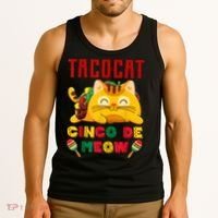 Cinco De Meow Taco Cat Mexican Tank Top thumb 3