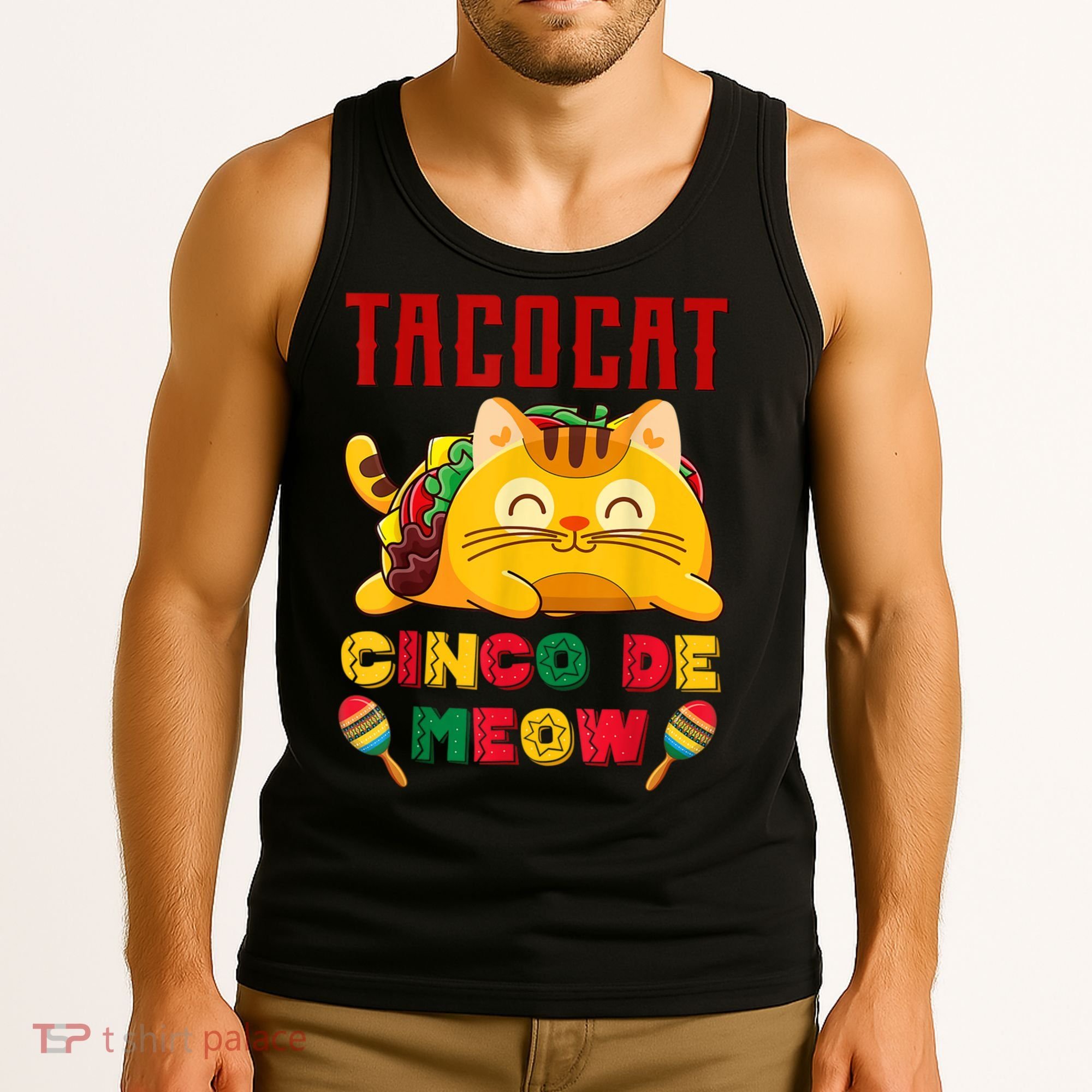 Cinco De Meow Taco Cat Mexican Tank Top