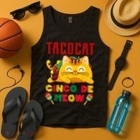 Cinco De Meow Taco Cat Mexican Tank Top thumb 4