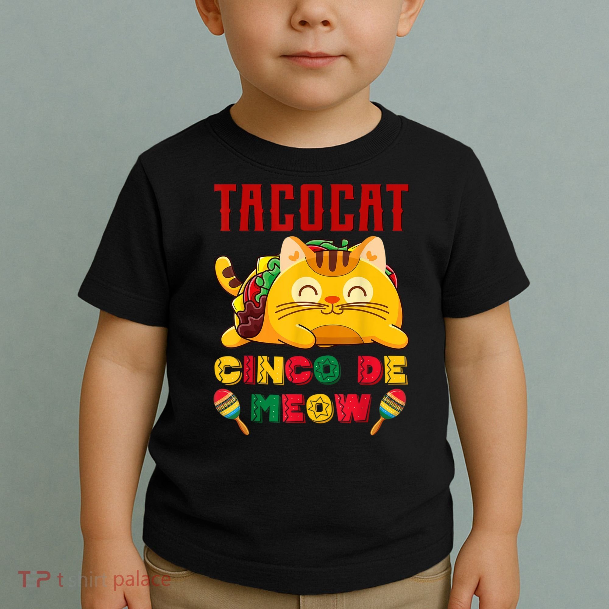Cinco De Meow Taco Cat Mexican Toddler T-Shirt