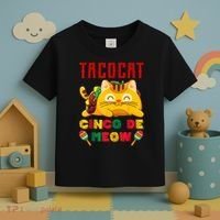 Cinco De Meow Taco Cat Mexican Toddler T-Shirt thumb 3