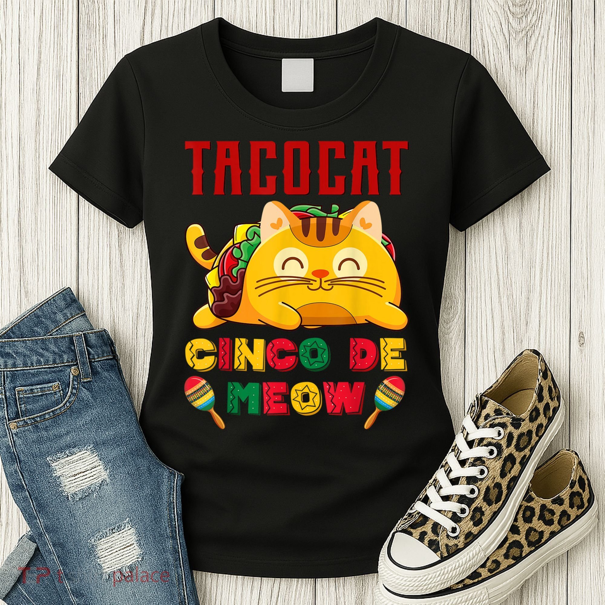 Cinco De Meow Taco Cat Mexican Women's T-Shirt