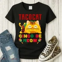 Cinco De Meow Taco Cat Mexican Women's T-Shirt thumb 3