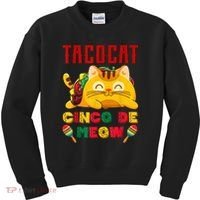 Cinco De Meow Taco Cat Mexican Kids Sweatshirt thumb 0