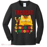 Cinco De Meow Taco Cat Mexican Kids Long Sleeve Shirt thumb 0