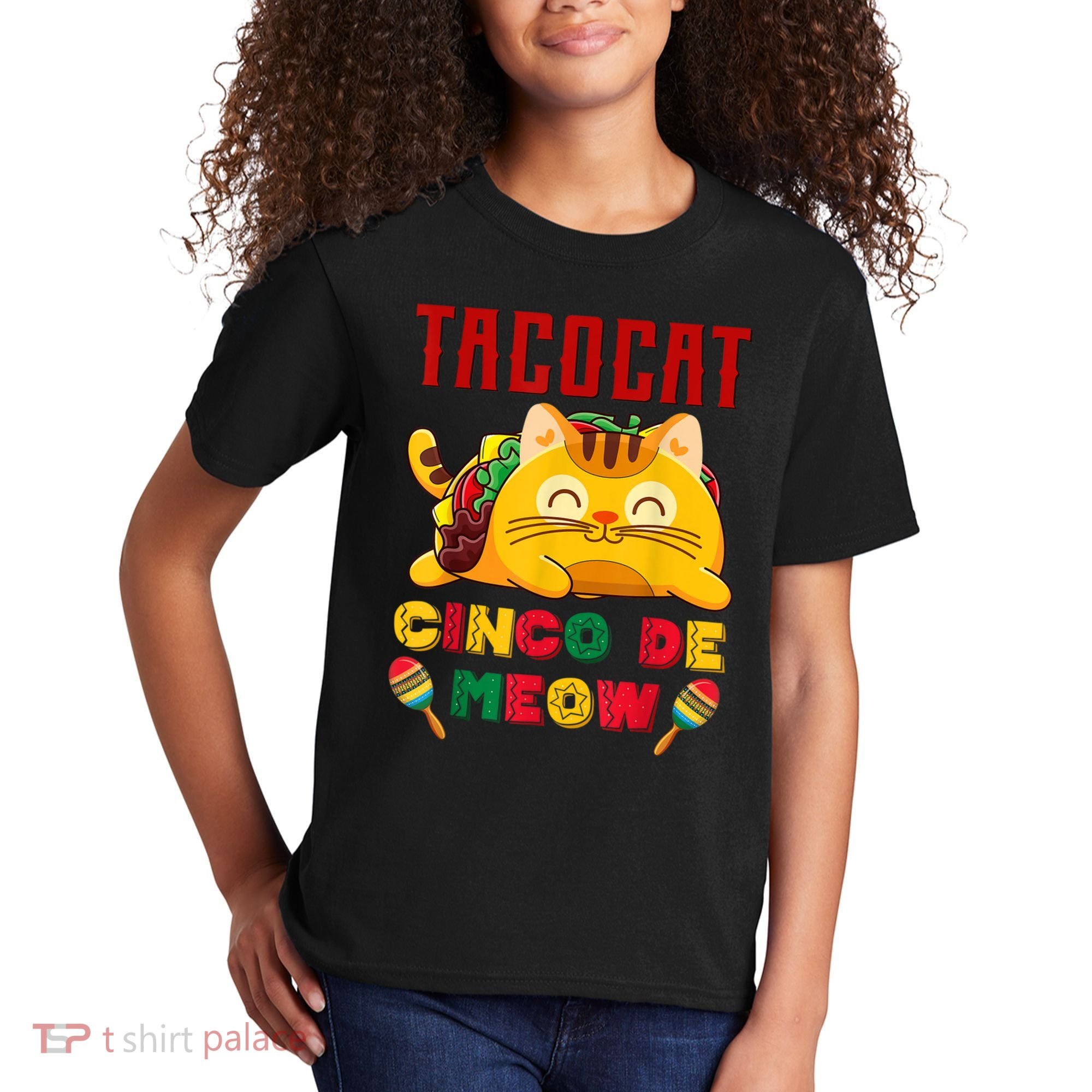 Cinco De Meow Taco Cat Mexican Kids T-Shirt