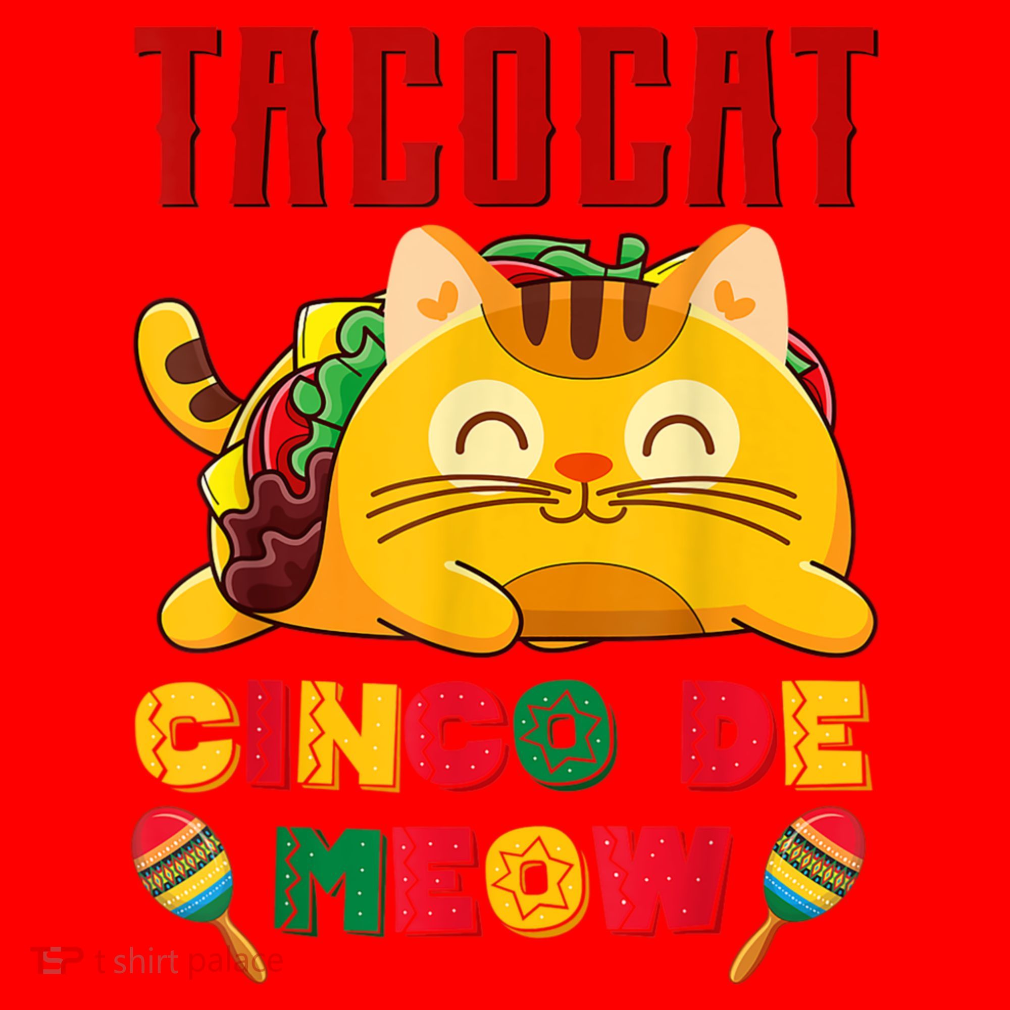 Cinco De Meow Taco Cat Mexican Santa Hat