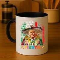 Cinco De Mayo Trump Taco Funny Mexican Trump Let's Fiesta Coffee Mug thumb 4