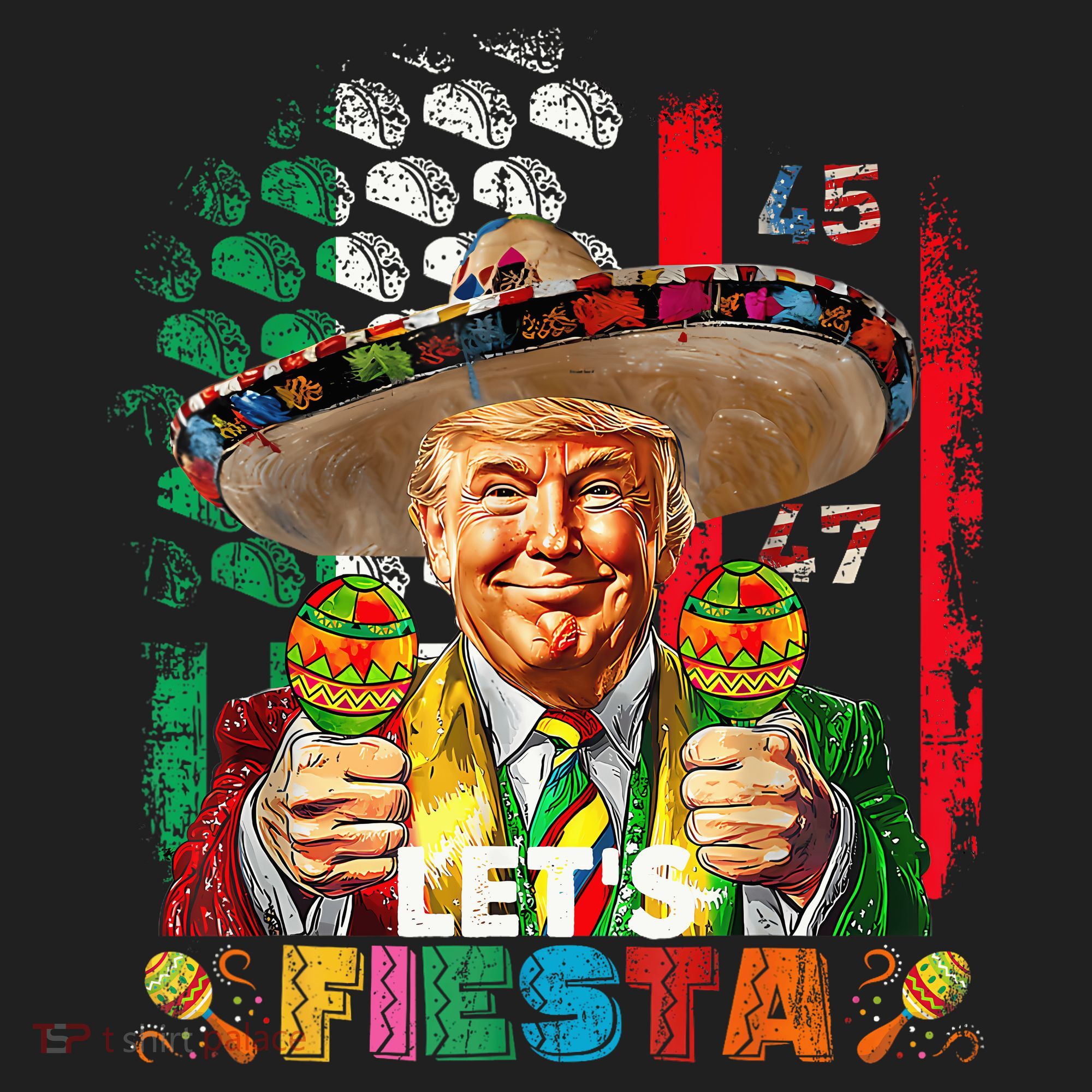Cinco De Mayo Trump Taco Funny Mexican Trump Let's Fiesta Beanie