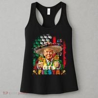 Cinco De Mayo Trump Taco Funny Mexican Trump Let's Fiesta Women's Tank Top thumb 3