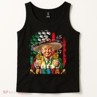 Cinco De Mayo Trump Taco Funny Mexican Trump Let's Fiesta Tank Top thumb 2