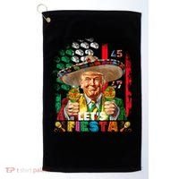 Cinco De Mayo Trump Taco Funny Mexican Trump Let's Fiesta Golf Towel thumb 0