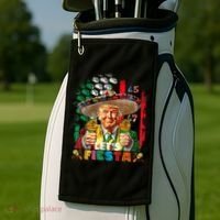 Cinco De Mayo Trump Taco Funny Mexican Trump Let's Fiesta Golf Towel thumb 2