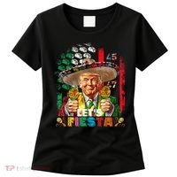 Cinco De Mayo Trump Taco Funny Mexican Trump Let's Fiesta Women's T-Shirt thumb 0