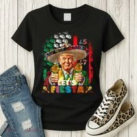 Cinco De Mayo Trump Taco Funny Mexican Trump Let's Fiesta Women's T-Shirt thumb 3