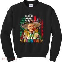 Cinco De Mayo Trump Taco Funny Mexican Trump Let's Fiesta Kids Sweatshirt thumb 0