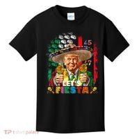 Cinco De Mayo Trump Taco Funny Mexican Trump Let's Fiesta Kids T-Shirt thumb 0