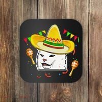 Cinco De Mayo Smudge Cat Mexican Lover Sombrero Cat Gifts Coaster thumb 0